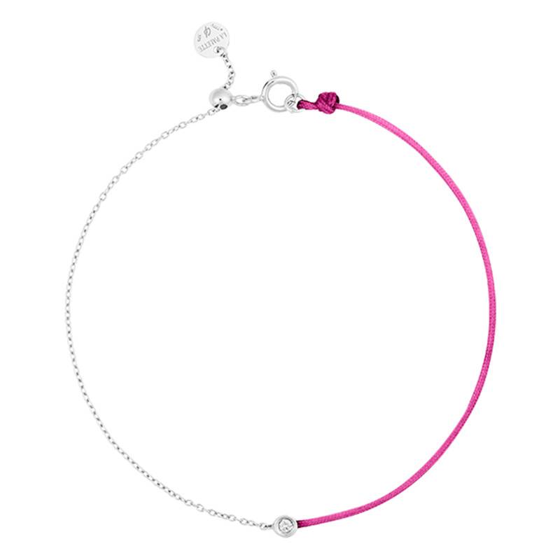 White Gold Acquatiqua Half-Cord Bracelet, Color Choice, 17.50 cm - Caterina B