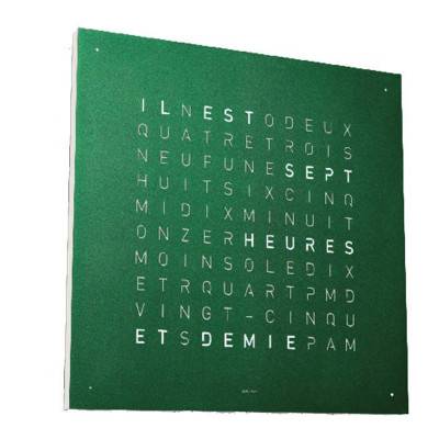 Horloge Qlocktwo Classic Green Velvet - Qlocktwo