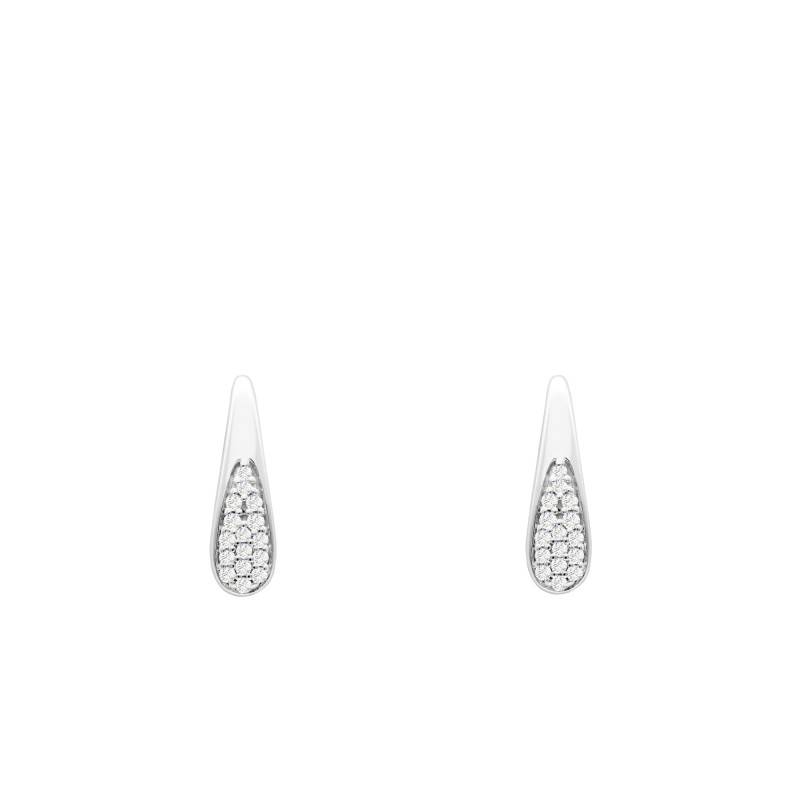 375/1000 White Gold & Diamond Stud Earrings 0.11 ct - Emanessence