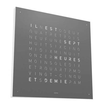 Grey Pepper Earth 45 Clock (Arabic) - Qlocktwo
