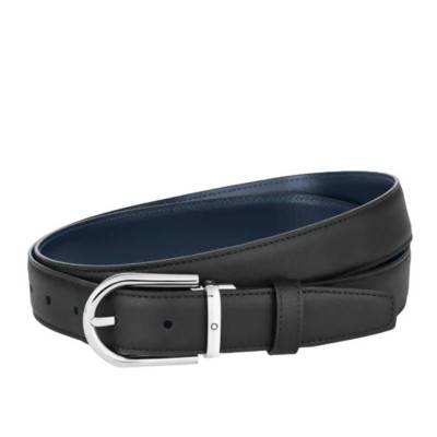 Reversible Horseshoe Buckle Leather Belt 128756 - Montblanc