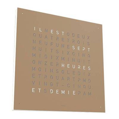 Hazelnut Earth 45 Clock (Arabic) - Qlocktwo