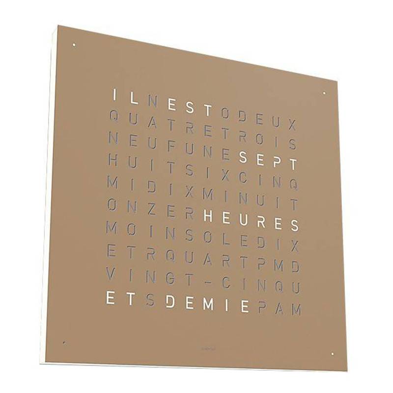 Hazelnut Earth 45 Clock (Spanish) - Qlocktwo
