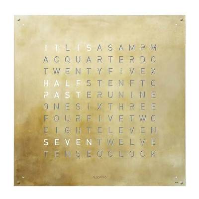Horloge Qlocktwo Classic Creator's Edition Silver & Gold - 45 cm - Qlocktwo
