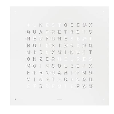 Façade sans horloge Qlocktwo Classic Steel White Pepper - 45 cm - Qlocktwo