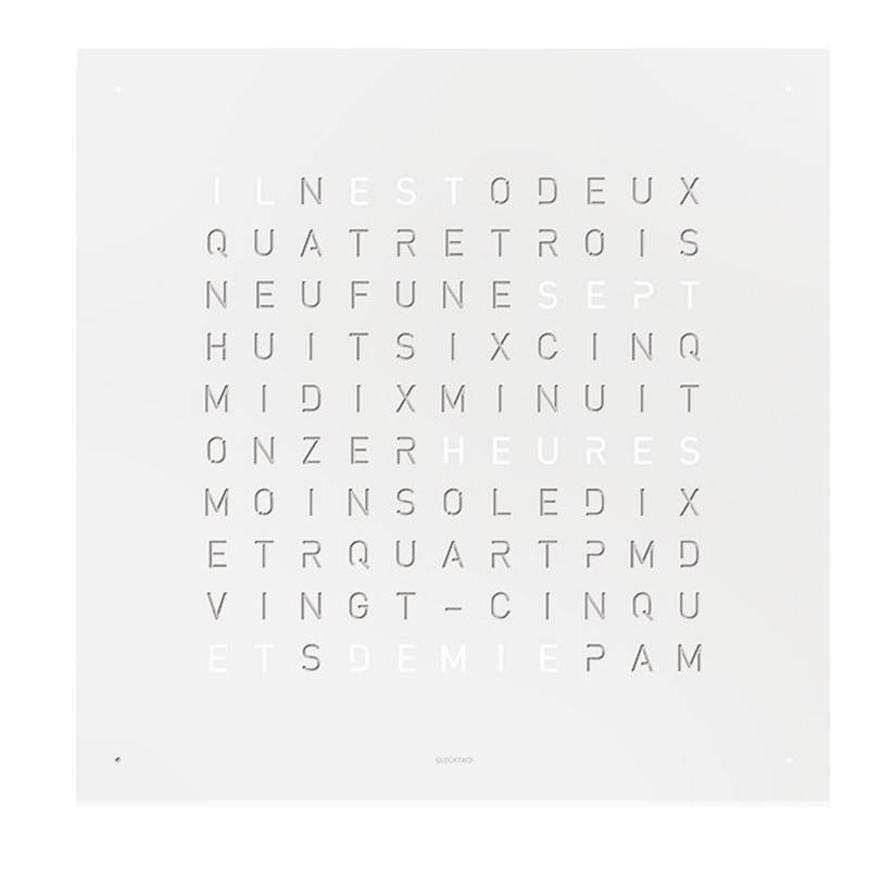 Earth 45 Steel White Pepper Faceplate (Without Wall Clock) - Qlocktwo