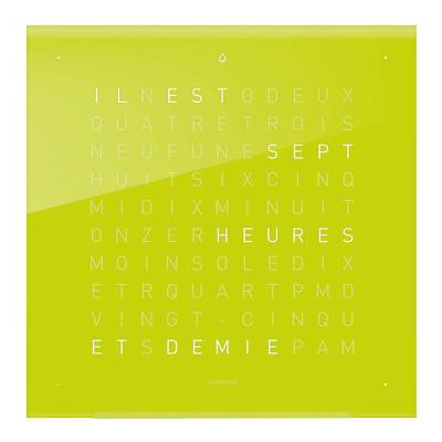 Lime Juice Earth 13.5 Front Panel Without Wall Clock - Qlocktwo