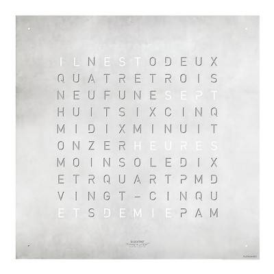 Façade sans horloge Qlocktwo Classic Creator's Edition Platinium - 45 cm - Qlocktwo