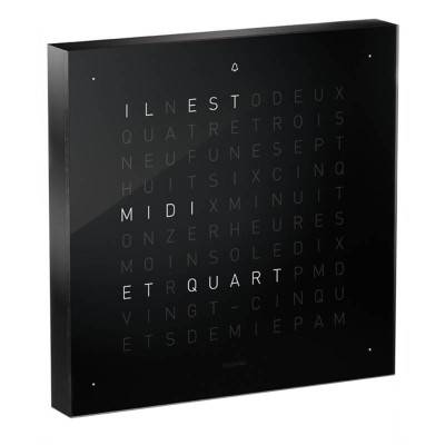 Horloge Qlocktwo Touch Deep Black - 13.5 cm - Qlocktwo