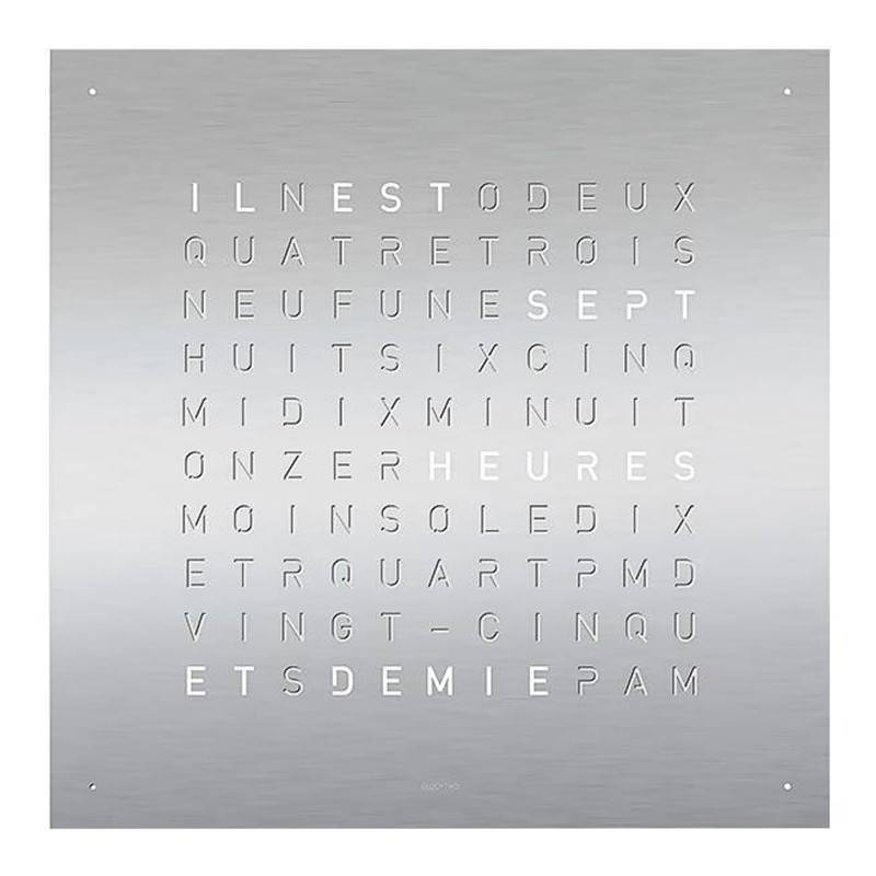 Earth 45 Steel Stainless Steel Faceplate (Without Wall Clock) - Qlocktwo
