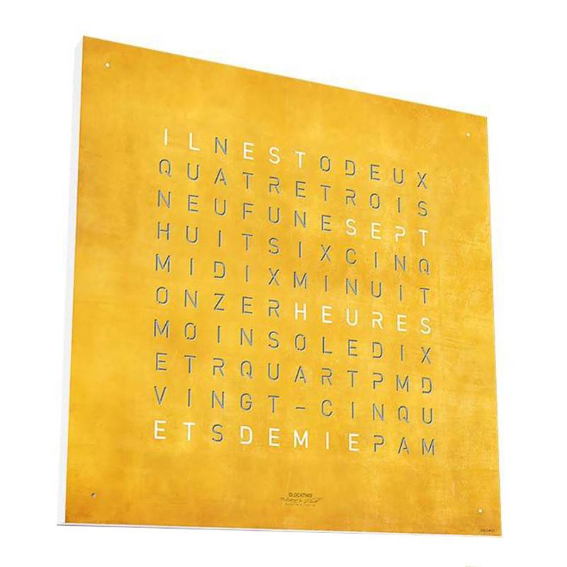 Earth 45 Creator's Edition Gold Clock (Italian) - Qlocktwo