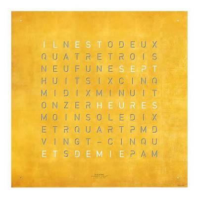 Earth 45 Creator's Edition Gold Clock (Italian) - Qlocktwo