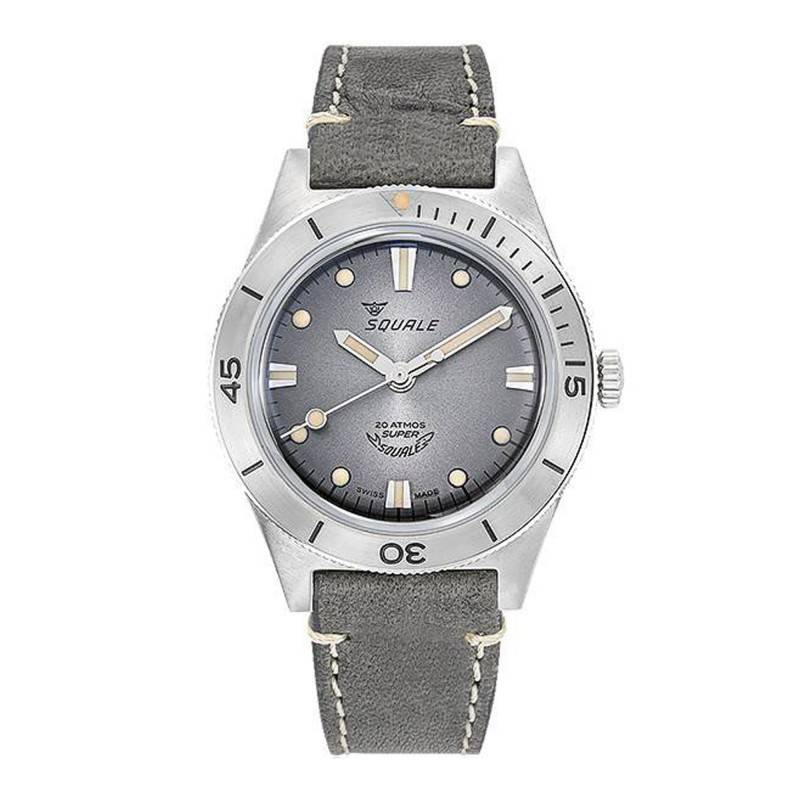 Super-Squale Sunray Grey Leather SUPERSSG.PG Watch - Squale