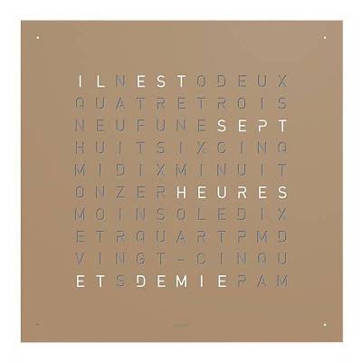 Façade sans horloge Qlocktwo Classic Hazelnut - 45 cm - Qlocktwo