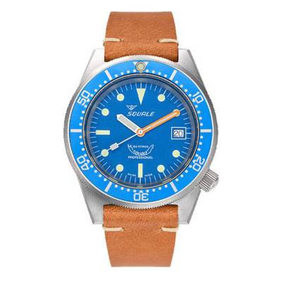 1521 Blue Blasted Leather 1521BLUEBL.PC Watch - Squale