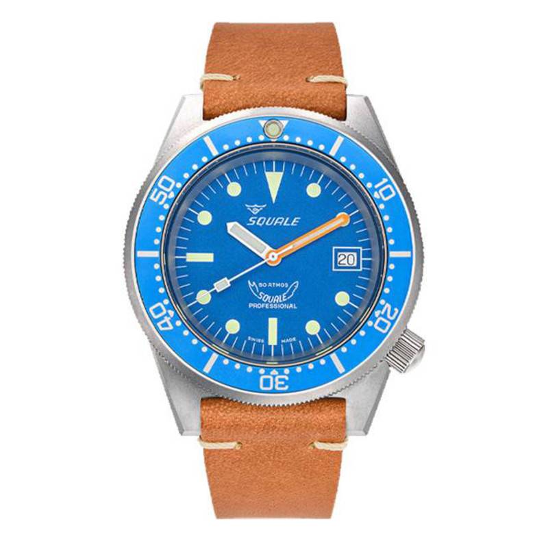 1521 Blue Blasted Leather 1521BLUEBL.PC Watch - Squale