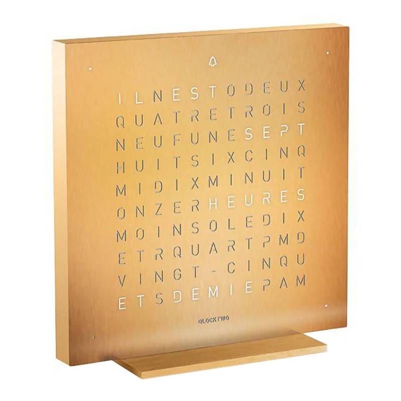 Horloge de table Earth 13.5 Golden Legend - Qlocktwo