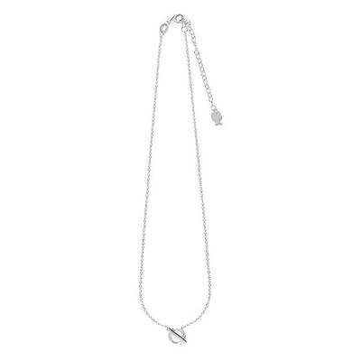 925 Silver Rolo Chain Necklace, Length 35 cm to 42 cm - Clio Blue