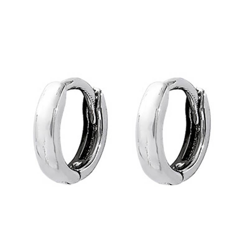 925 Silver Hoop Earrings, Diameter 10 mm or 12 mm - Clio Blue