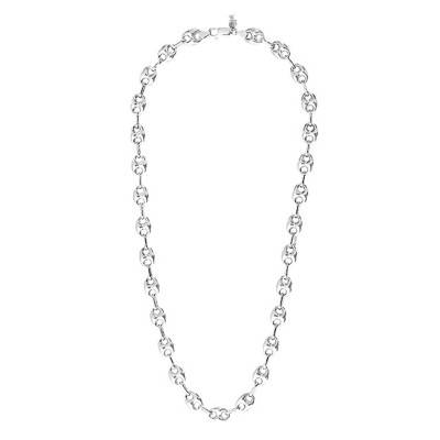 925 Silver Coffee Bean Chain Necklace, Length 48 cm - Clio Blue