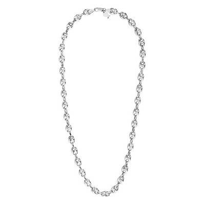 925 Sterling Silver Coffee Bean Chain Necklace, Length 48 cm - Clio Blue