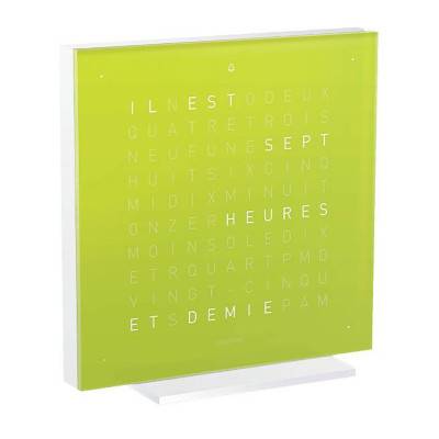 Horloge Qlocktwo Touch Lime Juice - 13.5 cm - Qlocktwo