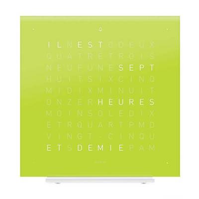 Horloge Qlocktwo Touch Lime Juice - 13.5 cm - Qlocktwo