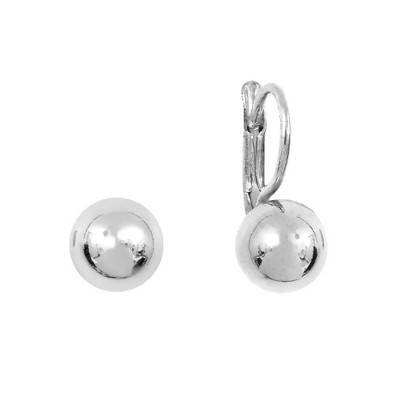 Silver Adèle Leverback Earrings - Clio Blue