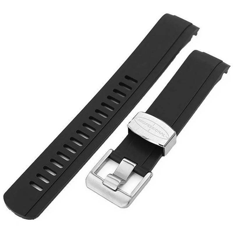 Crafter Blue CB13A-20A20BZZRU Black 20mm Watch Strap - Strapcode