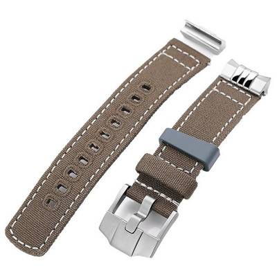 Brown MiLTAT Canvas L01-20P20ERG60C2Q021 20mm Watch Strap - Strapcode