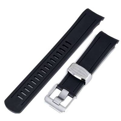 Crafter Blue Black Rubber Watch Strap CB02A-20A20BZZRU 20mm - Strapcode