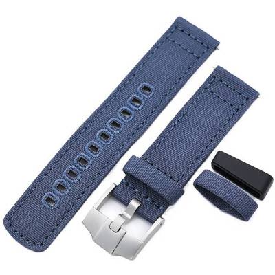 Navy Canvas Watch Strap 20B20ERG60C2B031 20mm 22mm - Strapcode