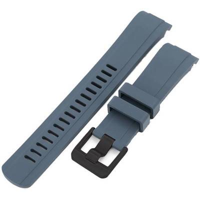 Crafter Blue Gray Silicone Watch Strap CB10G-22A20BBKRU for Seiko 22mm SKX007 - Strapcode