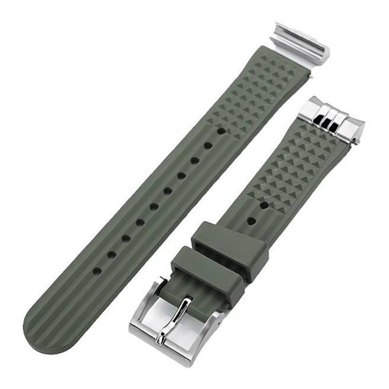Green MiLTAT L01-FKM06I-20A18PBU66 20mm Watch Strap - Strapcode