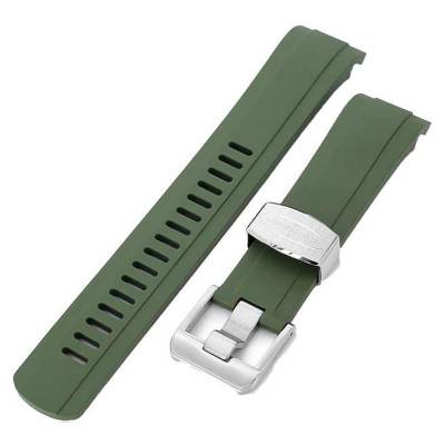 Crafter Blue Khaki Rubber Watch Strap CB02I-20A20BZZRU 20mm - Strapcode