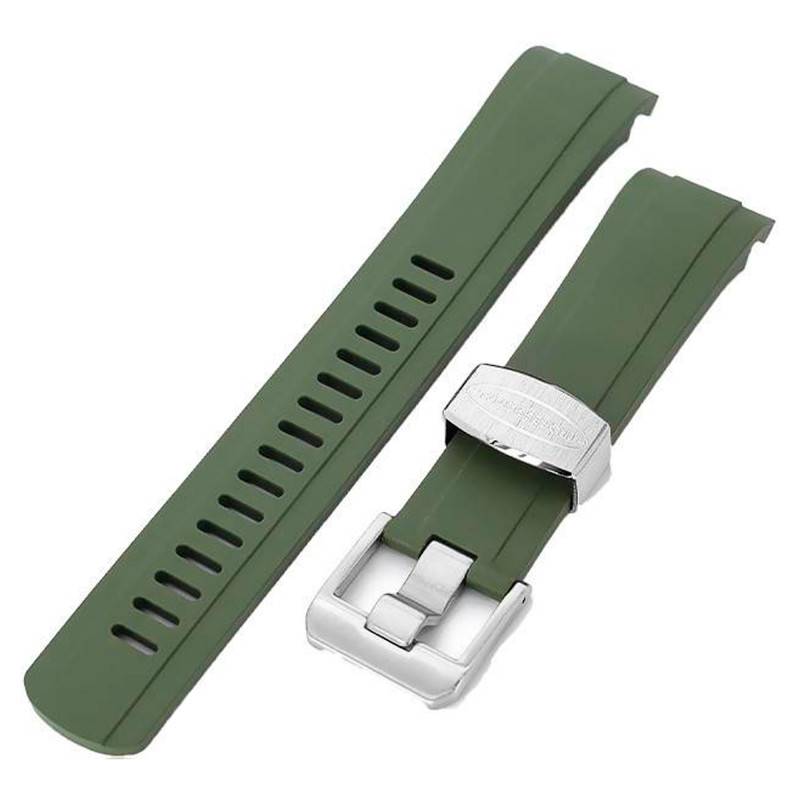 Crafter Blue Khaki Rubber Watch Strap CB02I-20A20BZZRU 20mm - Strapcode