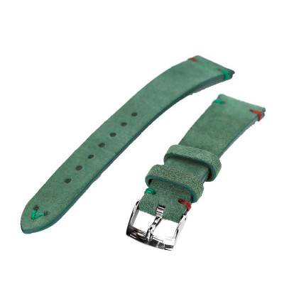 20Q16PBU63S6F26 Emerald Green Suede Leather Strap 20mm - Strapcode