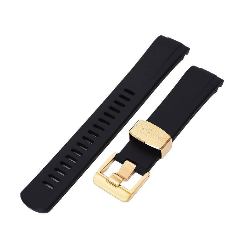 Crafter Blue CB08A-22A20BFGRU Black 22mm Watch Strap - Strapcode