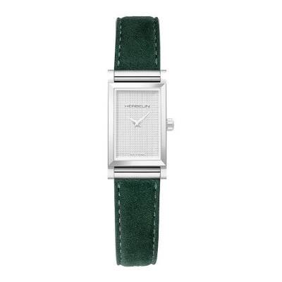 Forest Green Suede Kidskin Watch Strap BRAC17048A108 - Herbelin