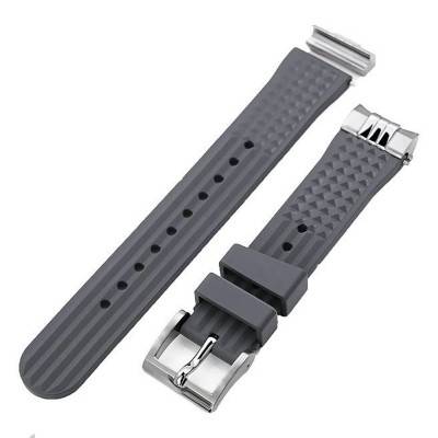 Bracelet de montre MiLTAT L01-FKM06H-20A18PBU66 Gris 20mm - Strapcode