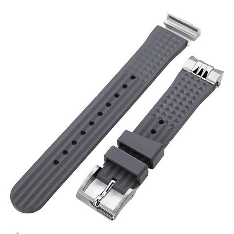 Grey MiLTAT L01-FKM06H-20A18PBU66 20mm Watch Strap - Strapcode