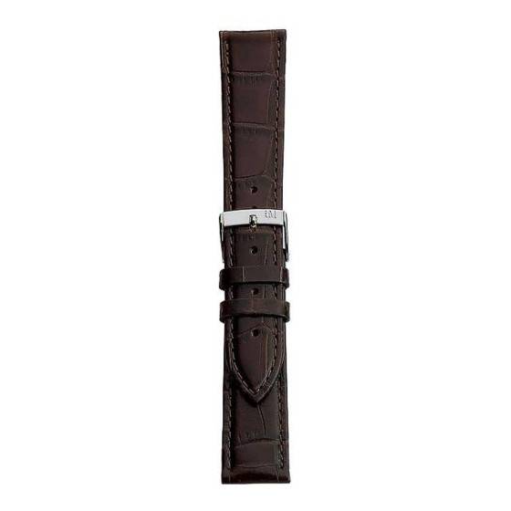 Bracelet De Montre Morellato Cuir Vachette 'façon Requin' Marron Vintage - Largeur 18mm, Longueur 20cm - Neuf D'occasion