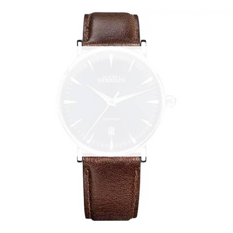 Brown Leather Watch Band 21 647 BRUN 18 - Herbelin