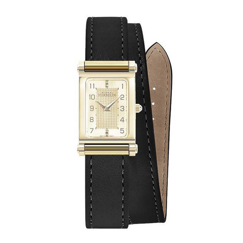 Antarès Double Black Nappa Strap BRAC.17048.72/P - Herbelin