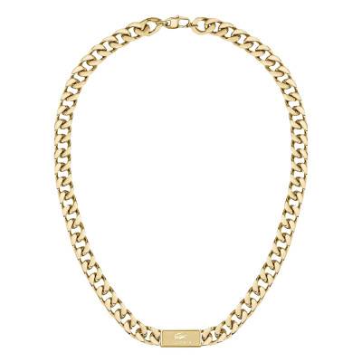Gold-Tone Steel Backhand Necklace - 2040434, 54 cm - Lacoste