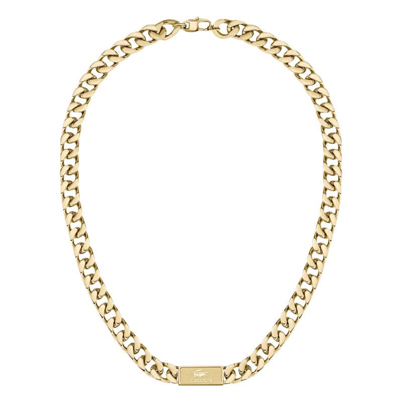 Gold-Tone Steel Backhand Necklace - 2040434, 54 cm - Lacoste
