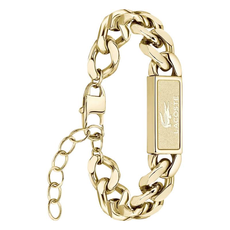 Gold-Tone Steel Backhand Bracelet, Adjustable Length 19 cm - 2040440 - Lacoste