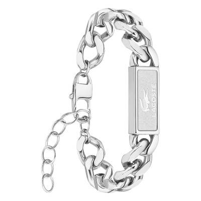Bracelet Backhand en Acier - 2040439, Longueur 19 cm Ajustable - Lacoste
