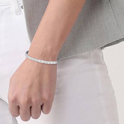 Steel Métropole Bracelet, Adjustable Length 19 cm - 2040466 - Lacoste