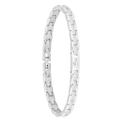 Steel Métropole Bracelet, Adjustable Length 19 cm - 2040466 - Lacoste